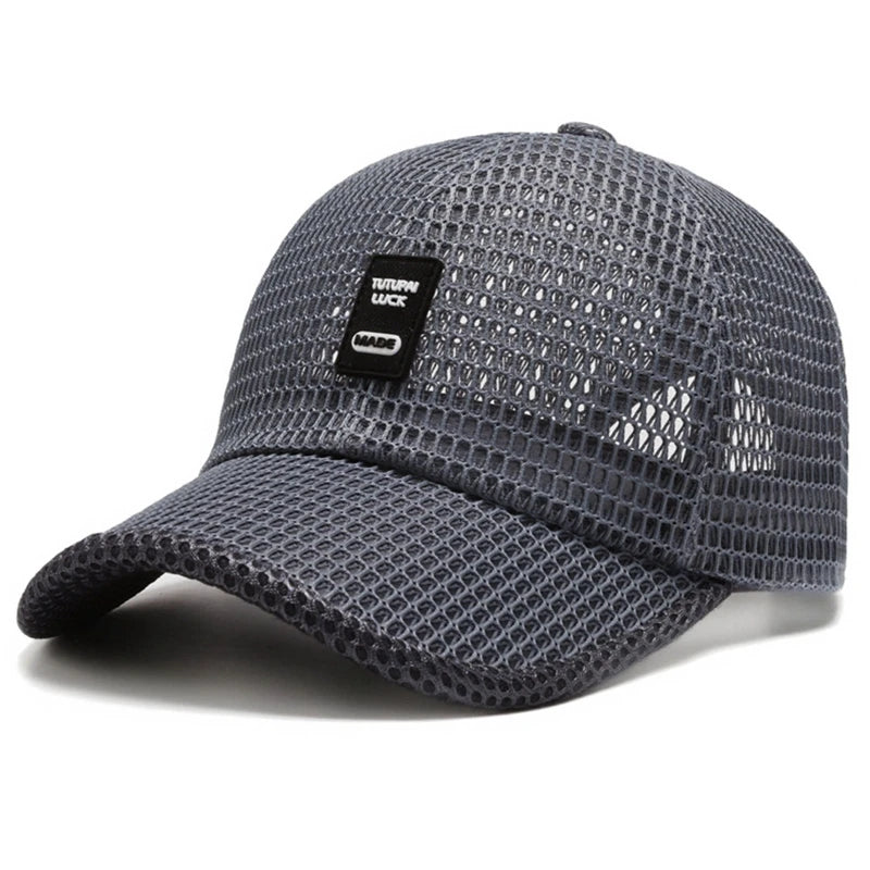 Men Women Outdoor Summer Full Mesh Net Cool Breathable Quick Drying  Sunhat Baseball Cap Anti-UV Tennis Golf Sport Trucker Hats