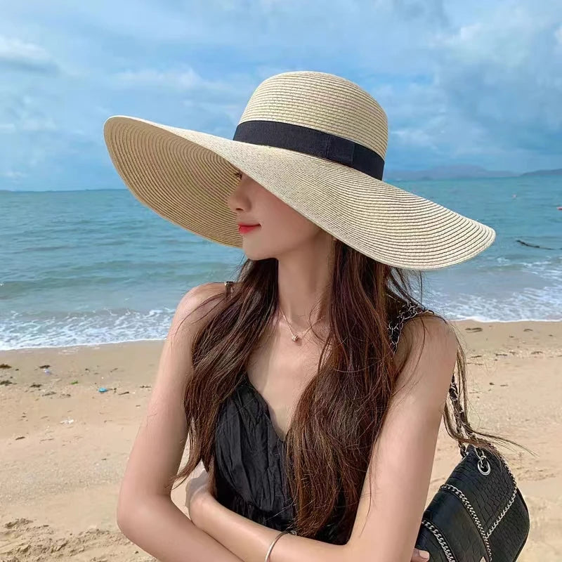 Summer Solid Color  Sun Hat Ladies Beach