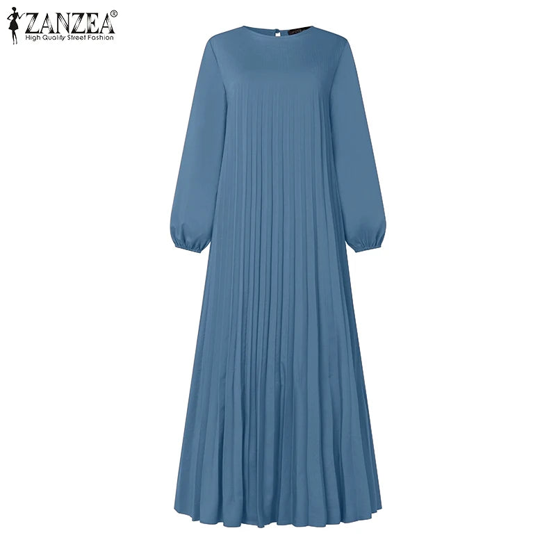 Women's Pleated Islamic Maxi Dress