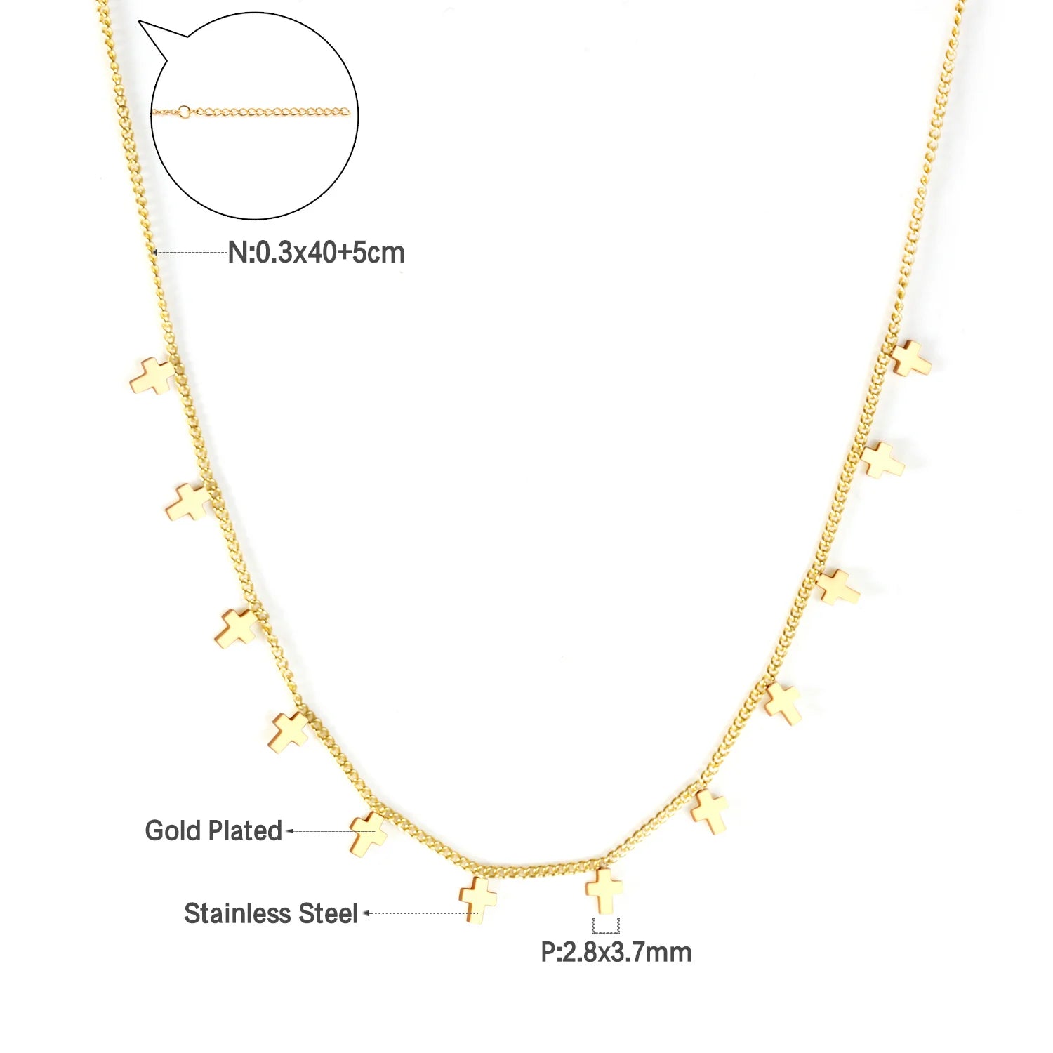 Golden Star Heart Necklace
