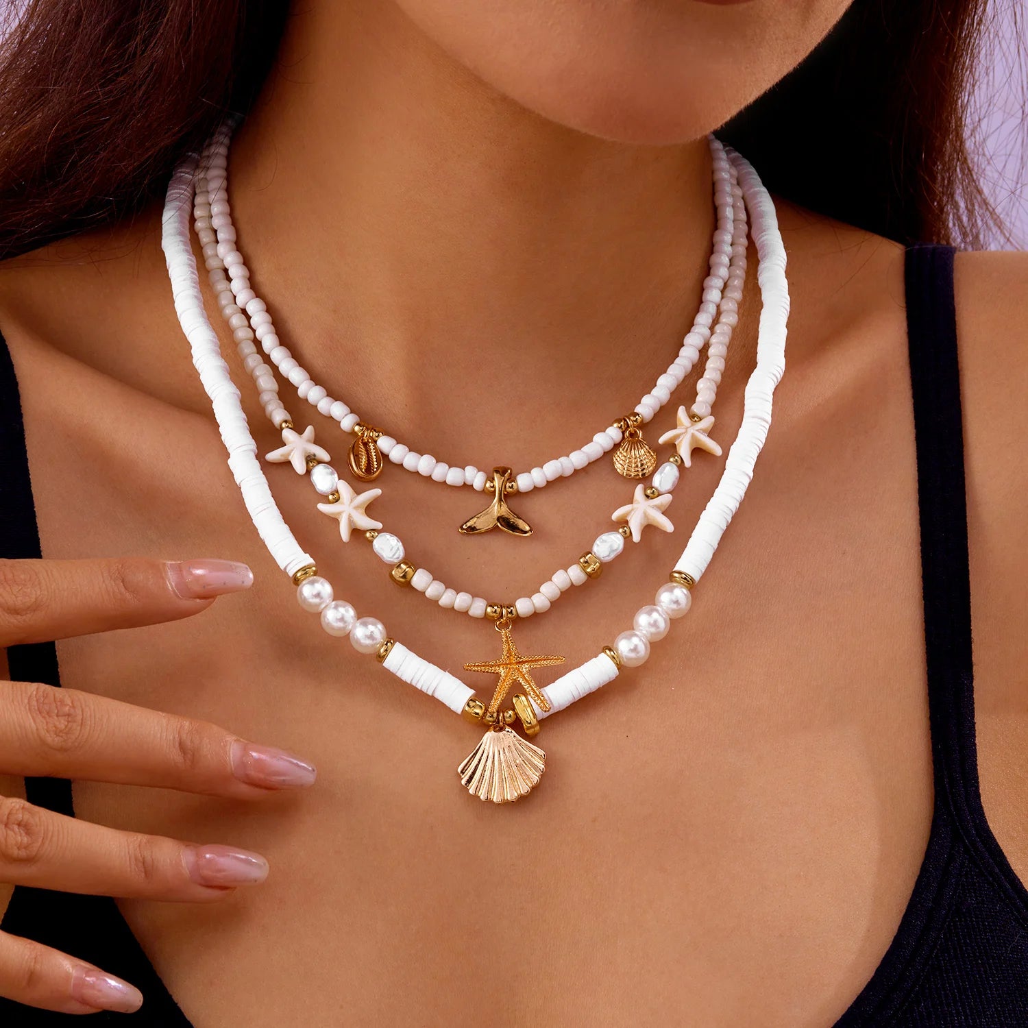 Starfish Pearl Necklace