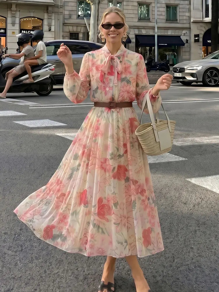 Feminine Floral Occasion Dress