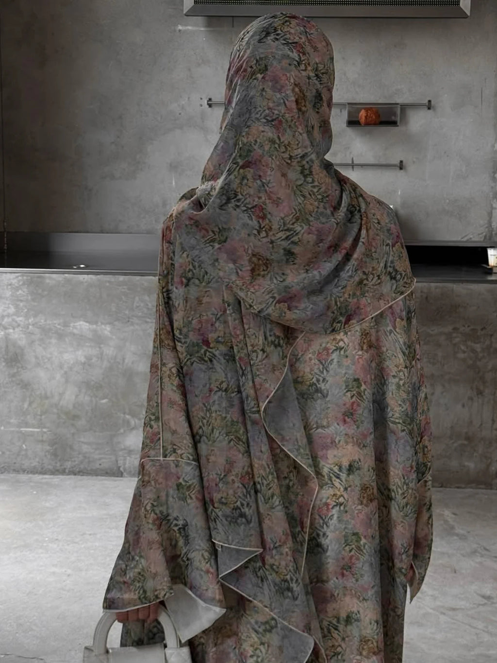 Middle Eastern Elegant Arabic Traditional Cardigan Long-Sleeved Floral Print