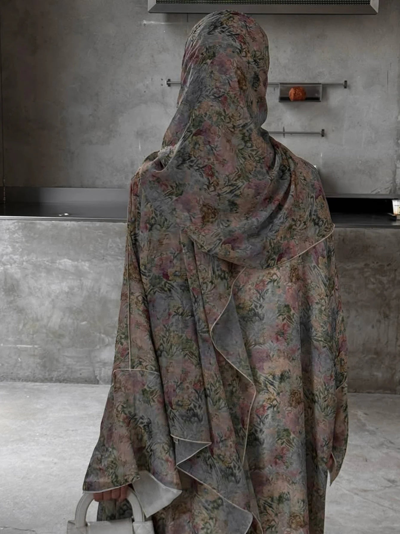 Middle Eastern Elegant Arabic Traditional Cardigan Long-Sleeved Floral Print