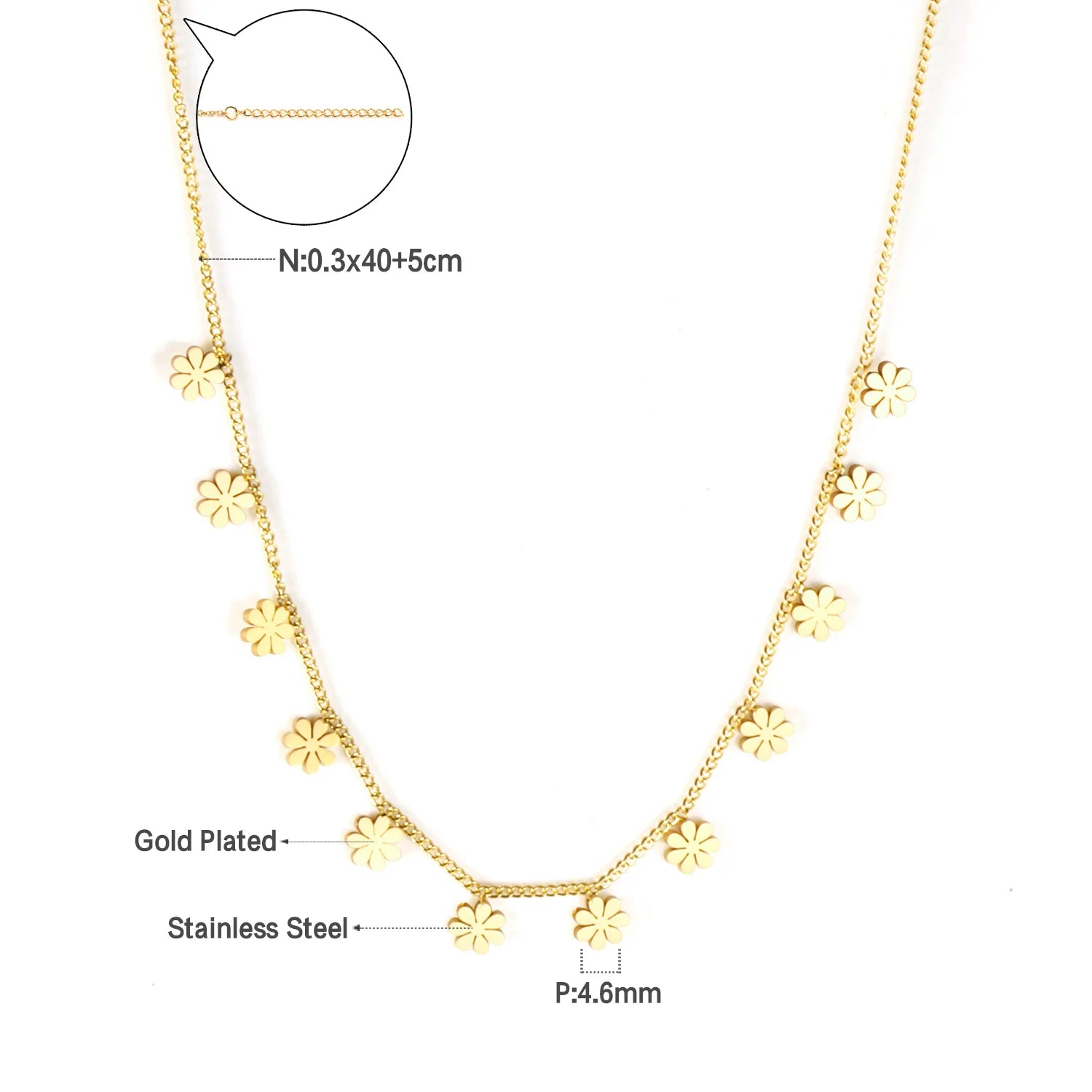 Golden Star Heart Necklace