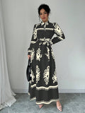 Printed Ankle-Length Maxi Dress
