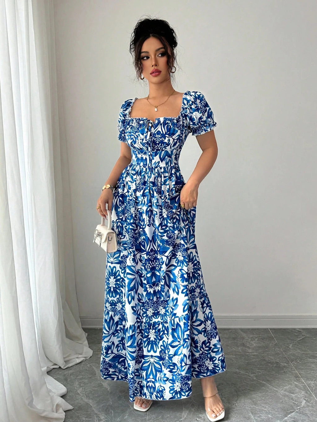 Puff Sleeve Floral Summer Dress