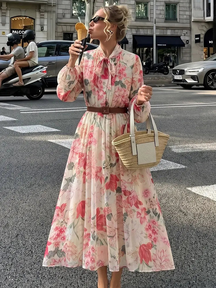 Feminine Floral Occasion Dress