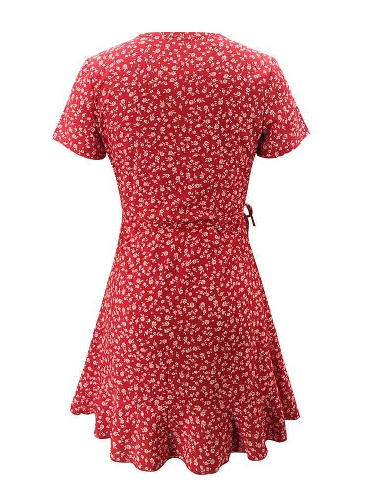 Robe évasée florale pour femme élégante et douce