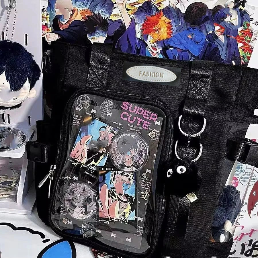 Transparent Crossbody Tote Bag