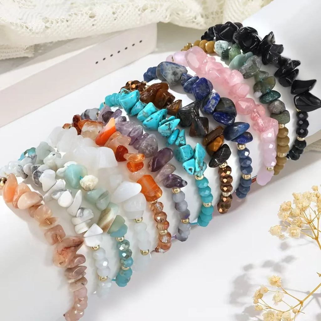 Natural Stone Beaded Bracelet Set