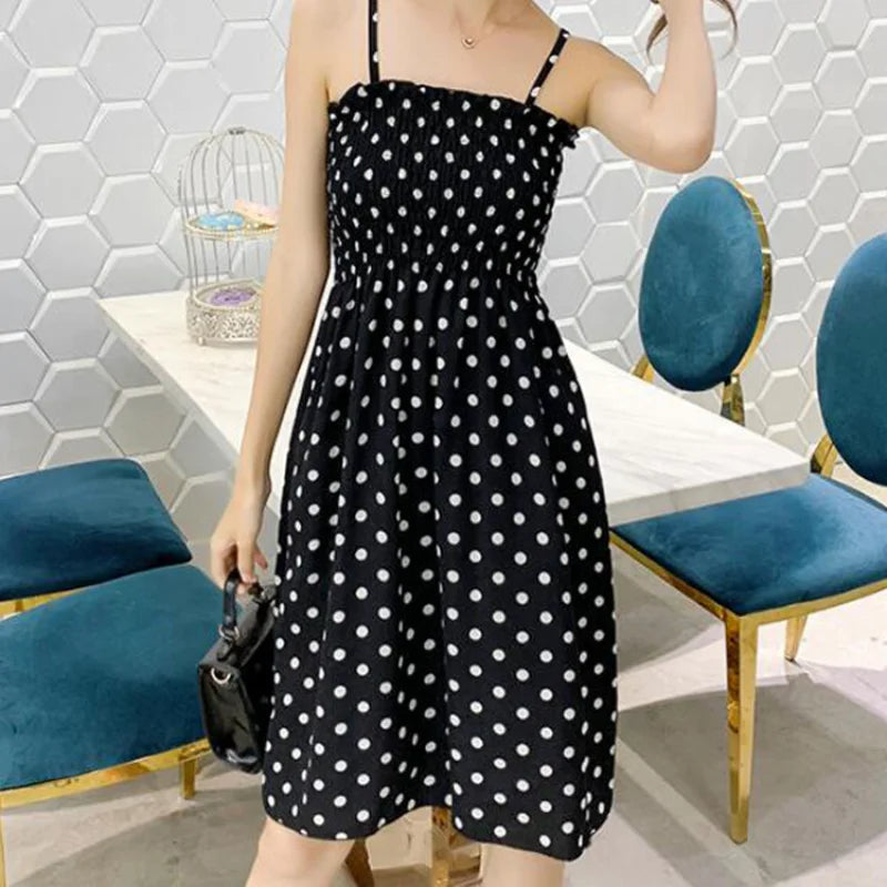 Women's Chiffon Spaghetti Strap Mini Dress