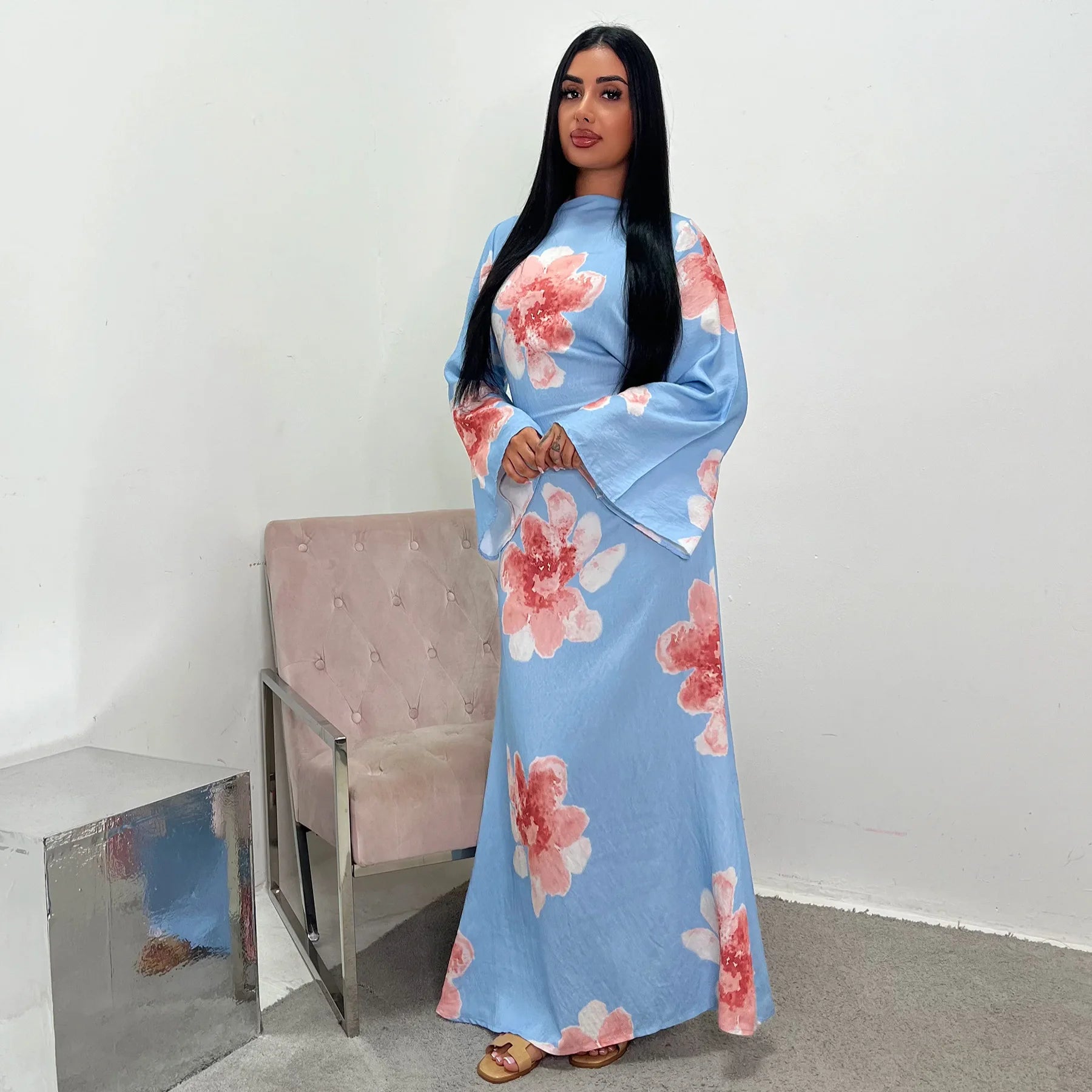 Elegant Bell Sleeve Islamic Dress