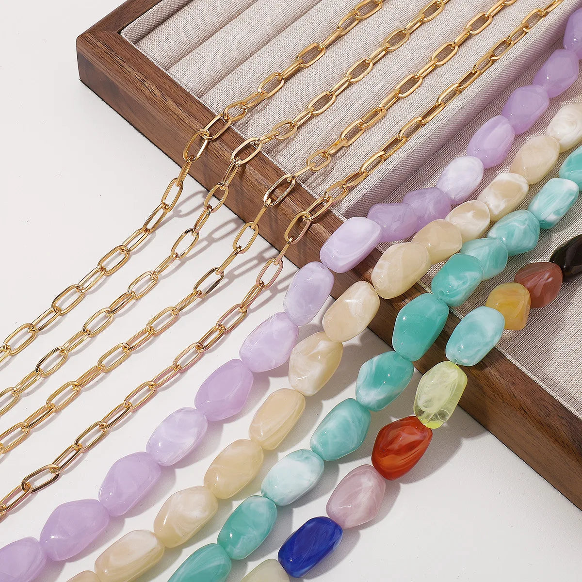 Colorful Gem Bead Necklace