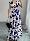 Floral Print Summer Long Dress