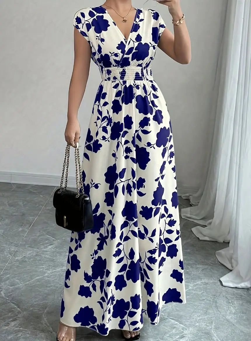Floral Print Summer Long Dress