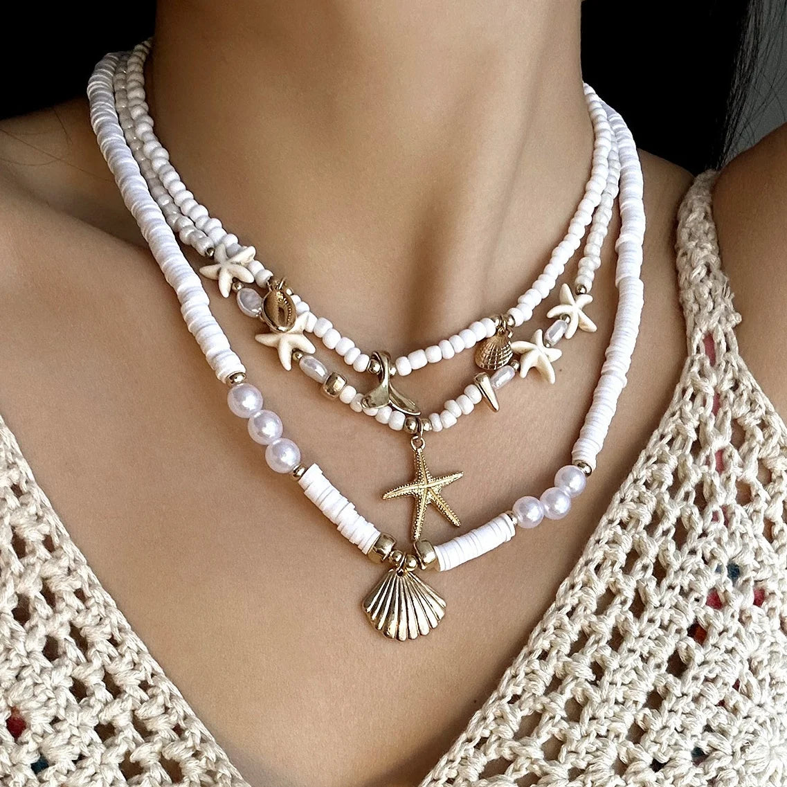 Starfish Pearl Necklace