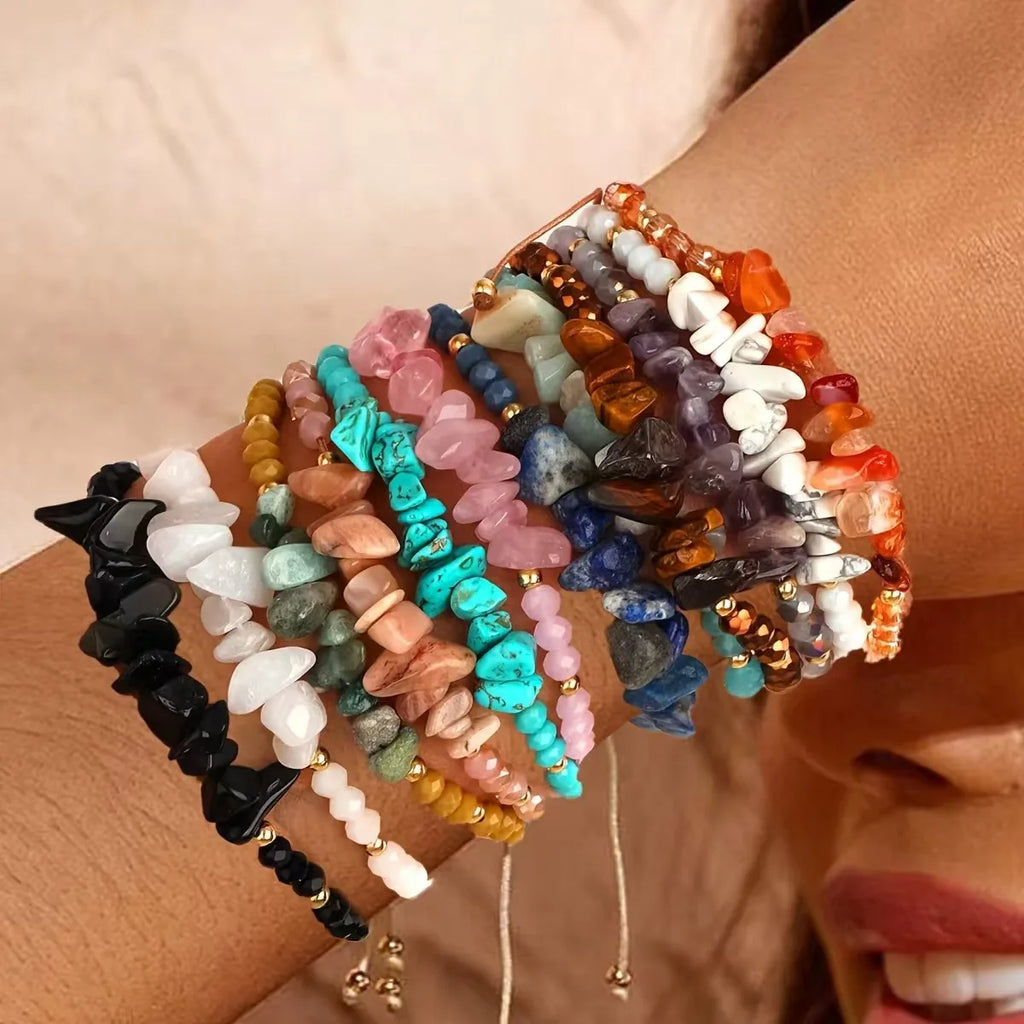 Natural Stone Beaded Bracelet Set