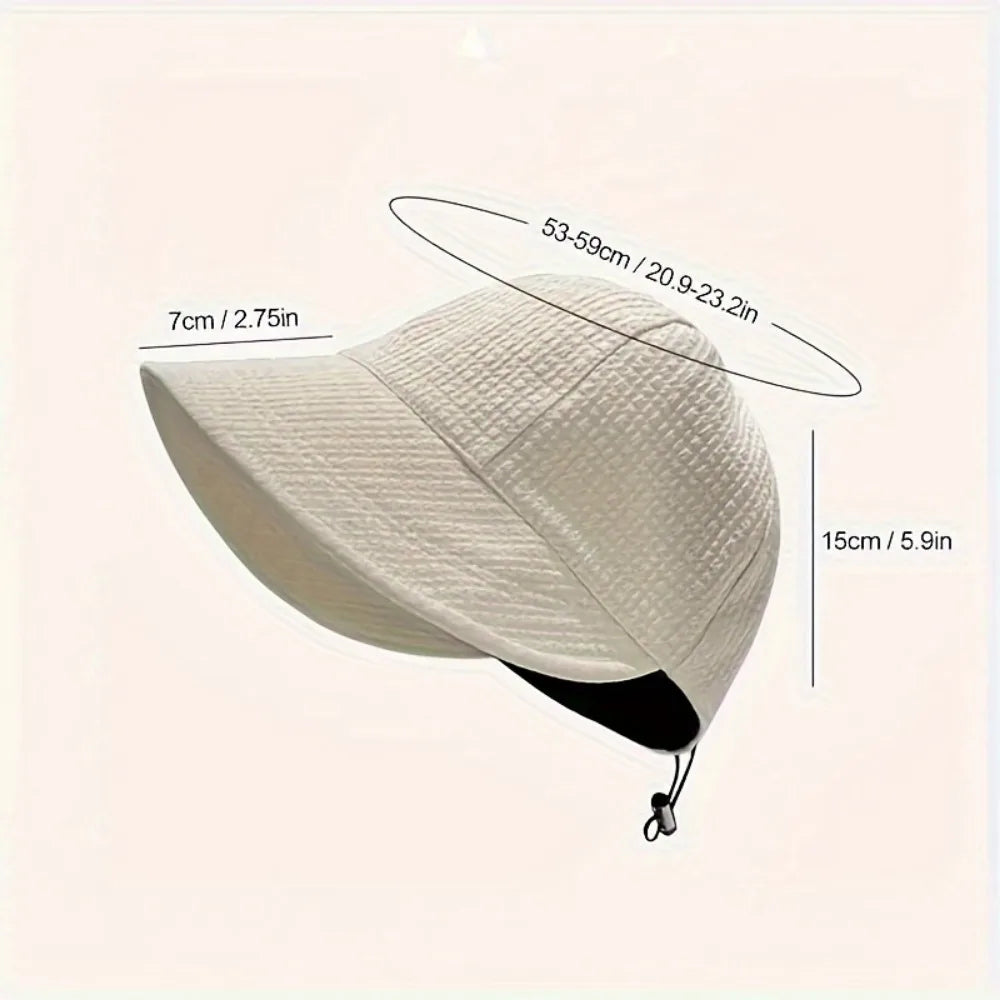 Women's Drawstring Waffle Pattern Baseball Cap