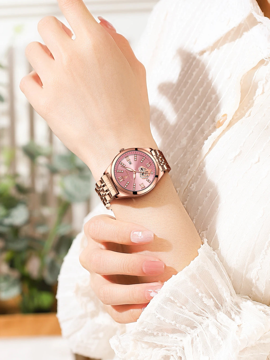 Elegant Stainless Steel Ladies Watch