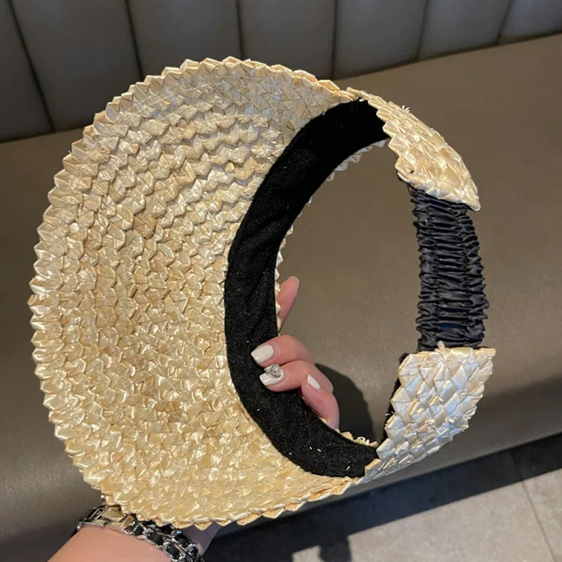 Rattan Sun Visor Hat