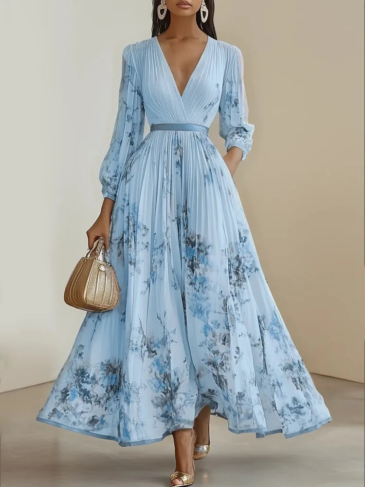 Women's Floral Evening Maxi Dress