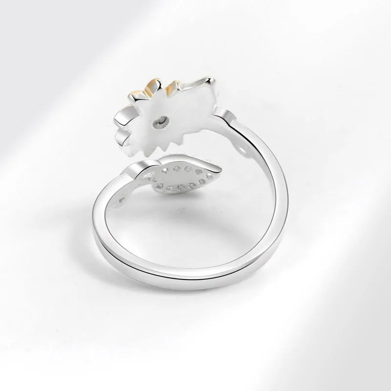 Floral Spinner Knuckle Ring