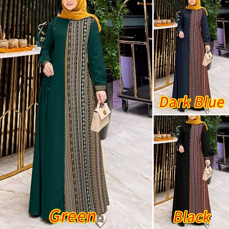 Women's Ethnic Printed Abaya Dress