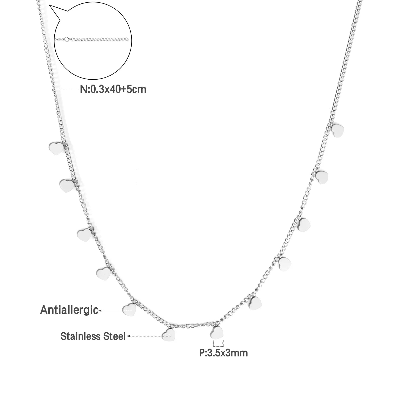 Golden Star Heart Necklace
