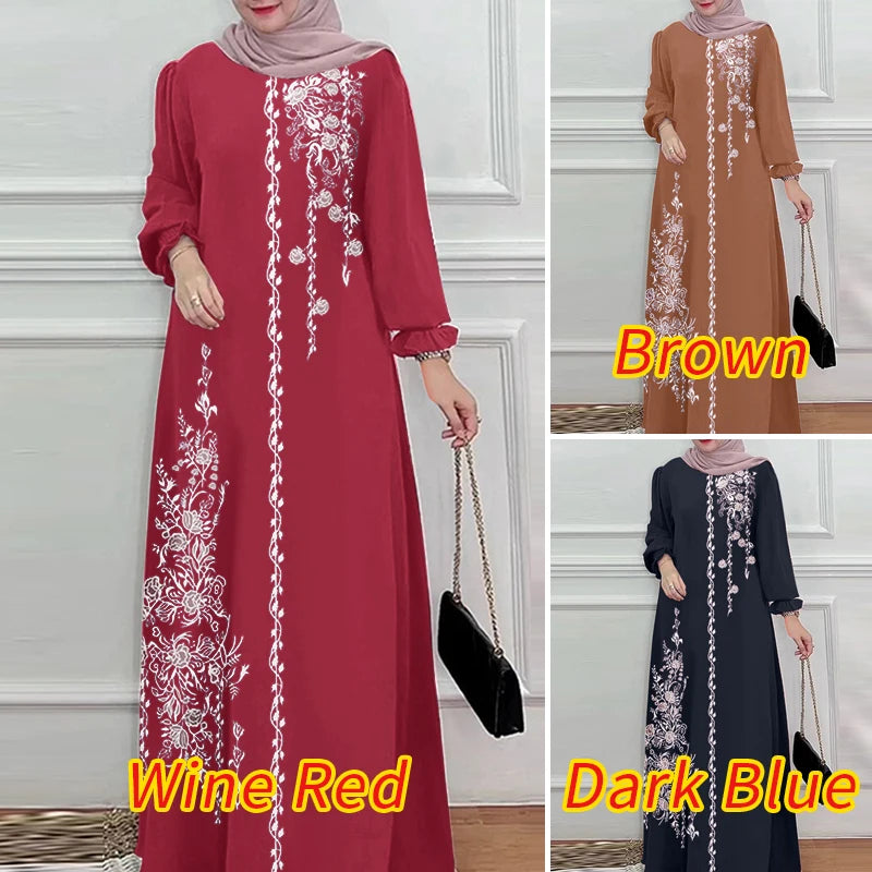 ZANZEA Vintage Floral Bohemian Maxi Dress