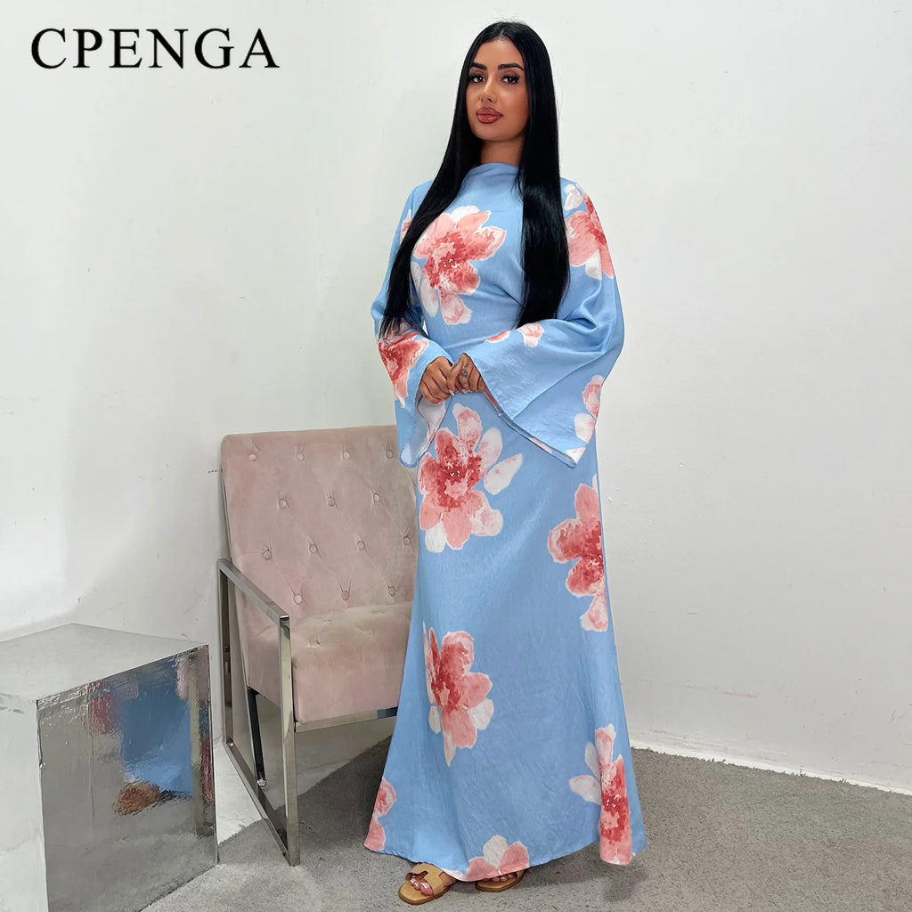 Elegant Bell Sleeve Islamic Dress