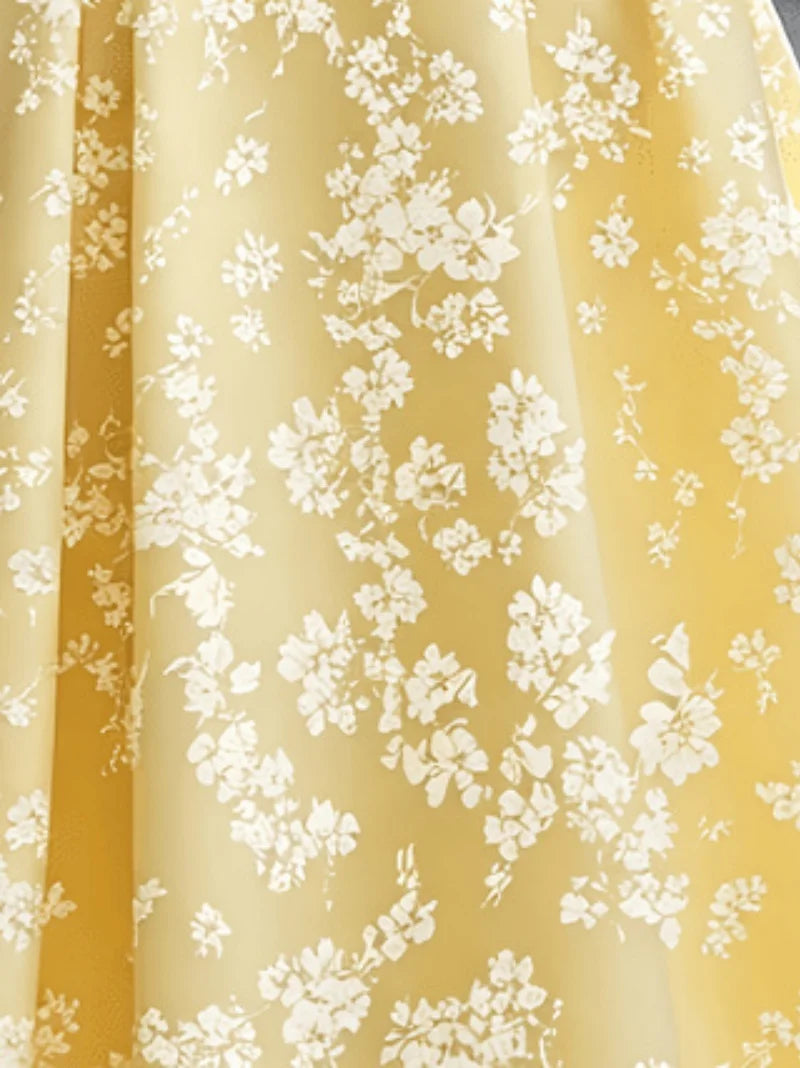 French-Inspired Floral Midi Dress