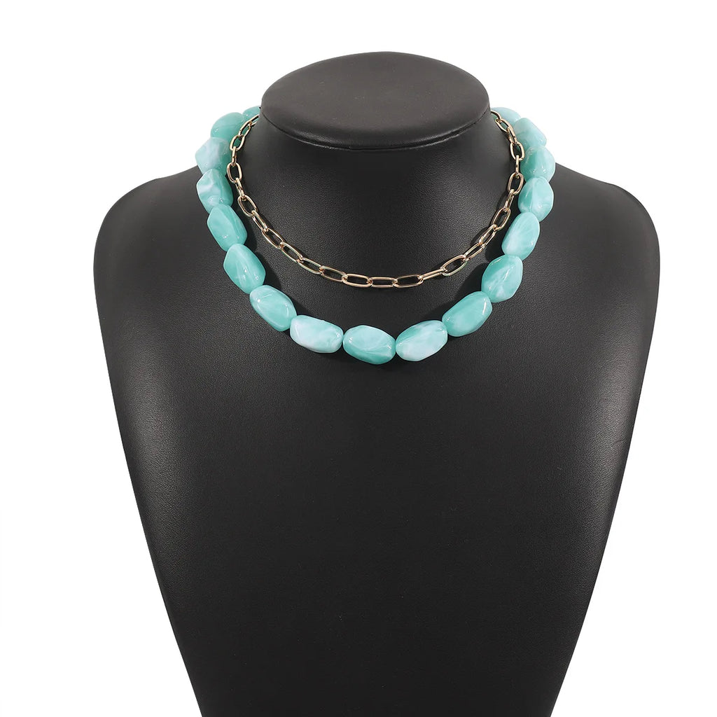 Colorful Gem Bead Necklace