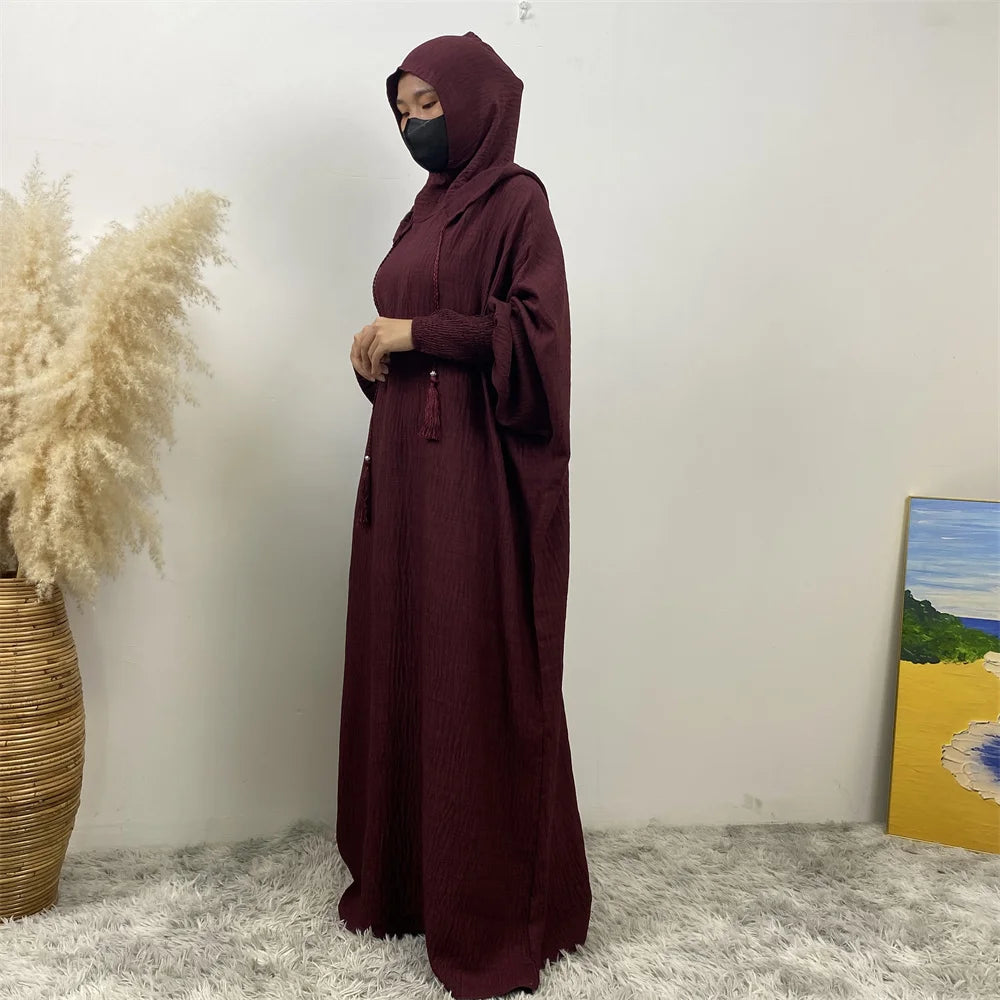 Women's Solid Color Jalabiya Dress