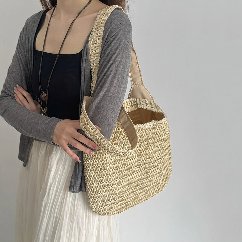 Fashion Rattan Women Shoulder Bags