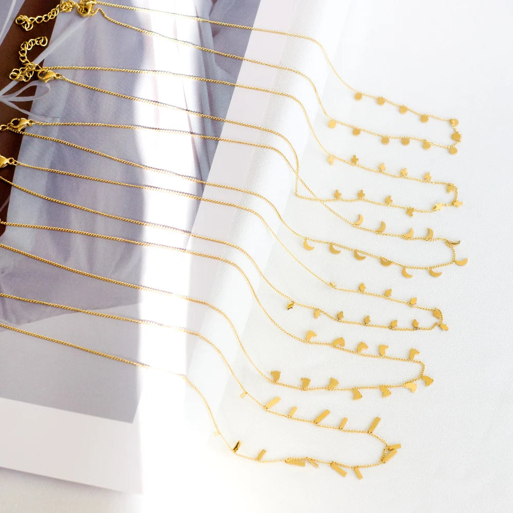 Golden Star Heart Necklace