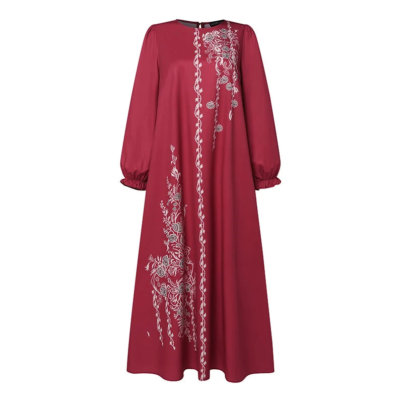ZANZEA Vintage Floral Bohemian Maxi Dress