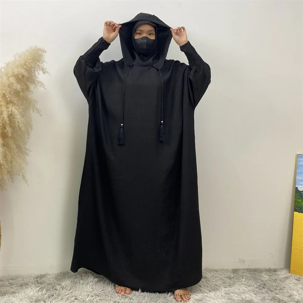 Women's Solid Color Jalabiya Dress