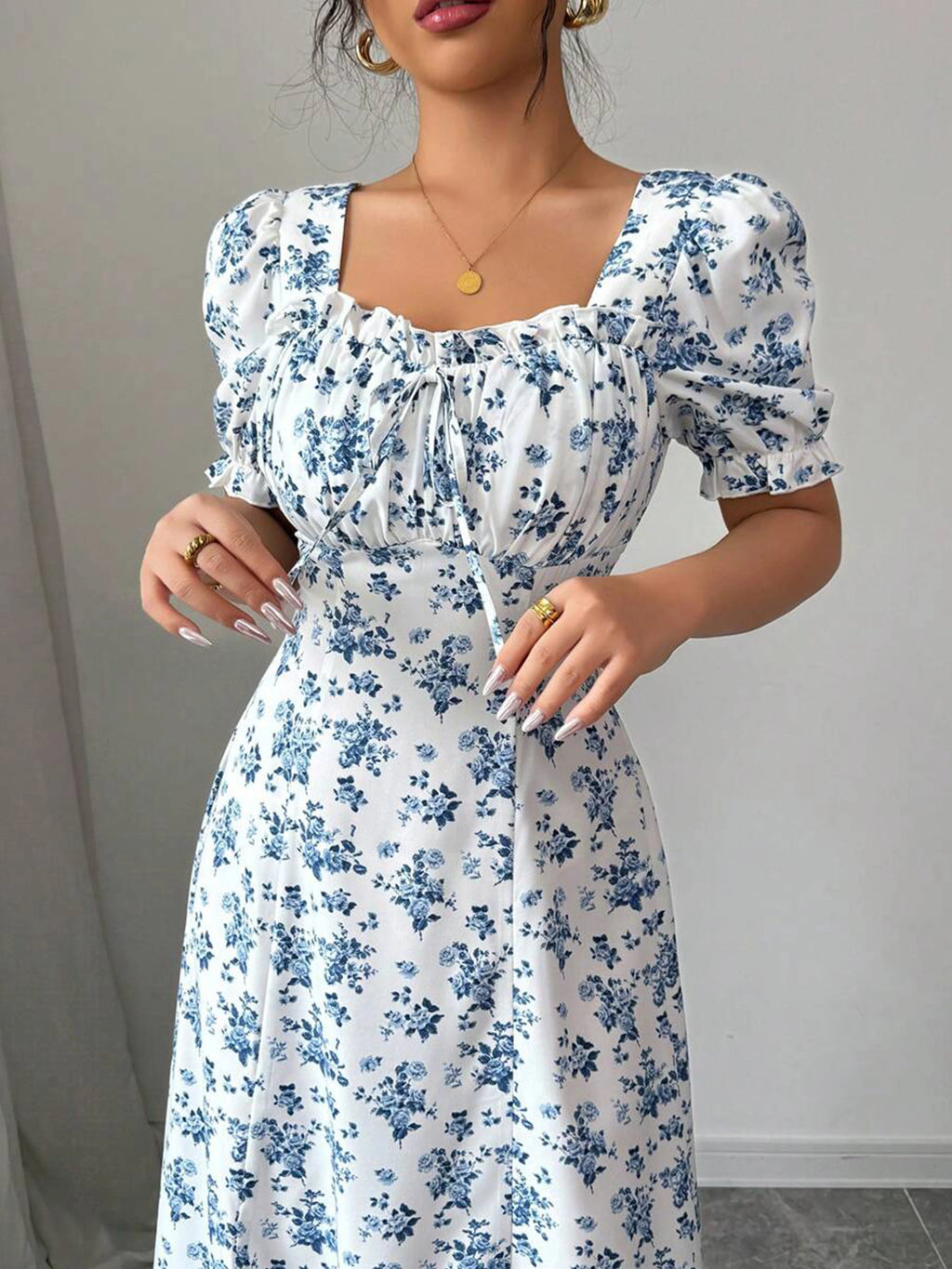 Women's Puff Sleeve Summer Dress