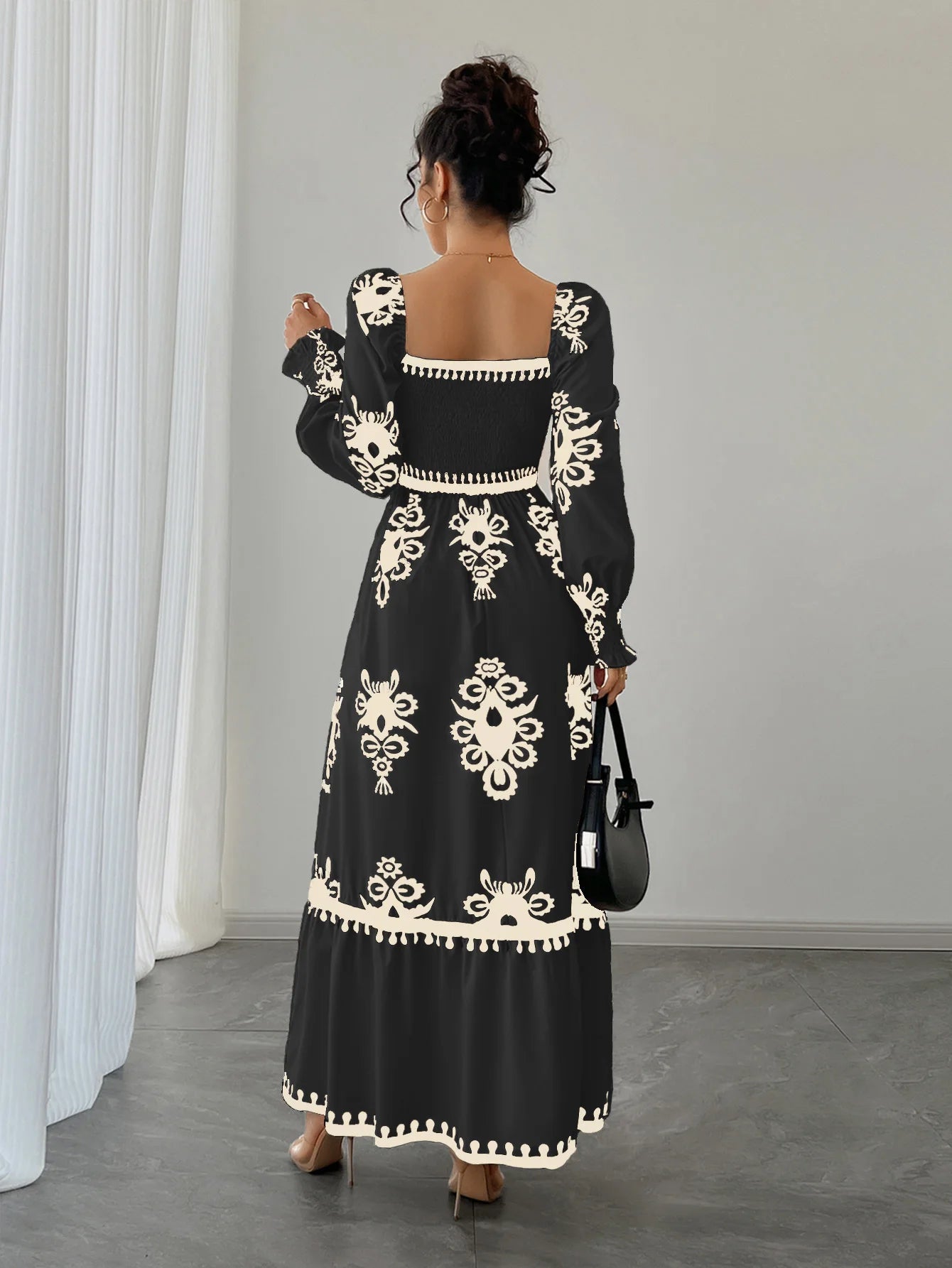 Fall & Winter Printed Dress