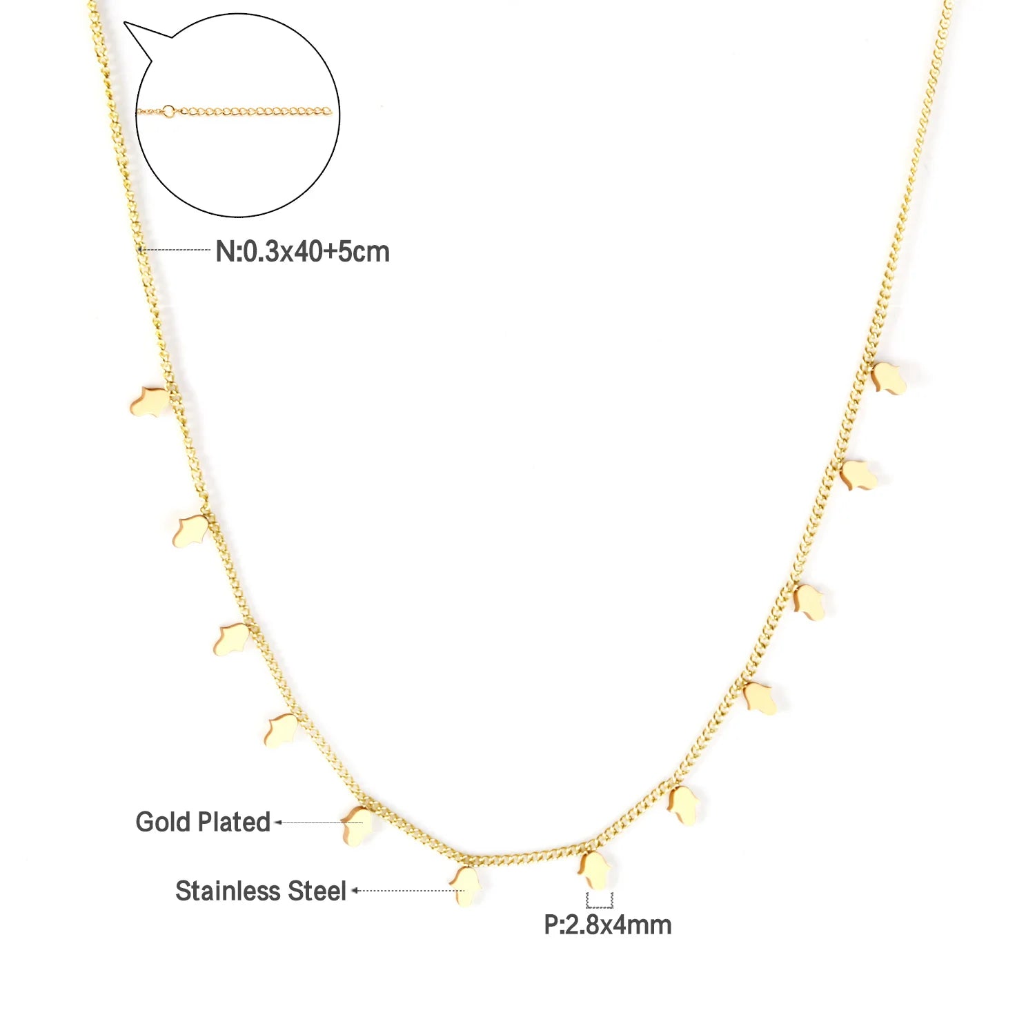 Golden Star Heart Necklace