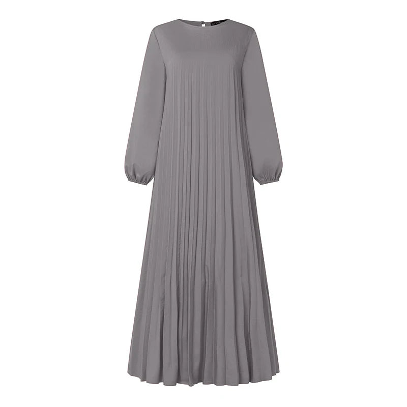Women's Pleated Islamic Maxi Dress