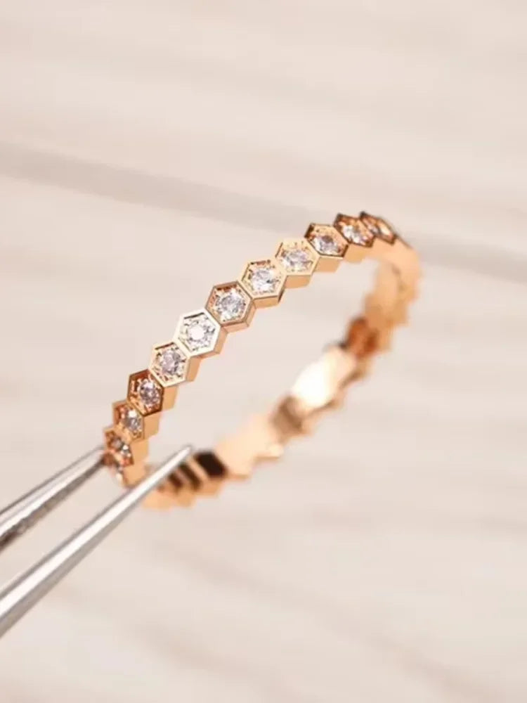 Sterling Silver Zircon Ring Set