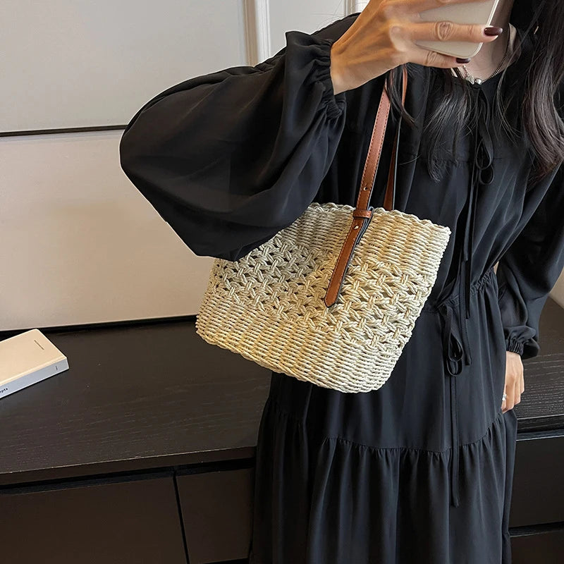 Beach Wicker Tote