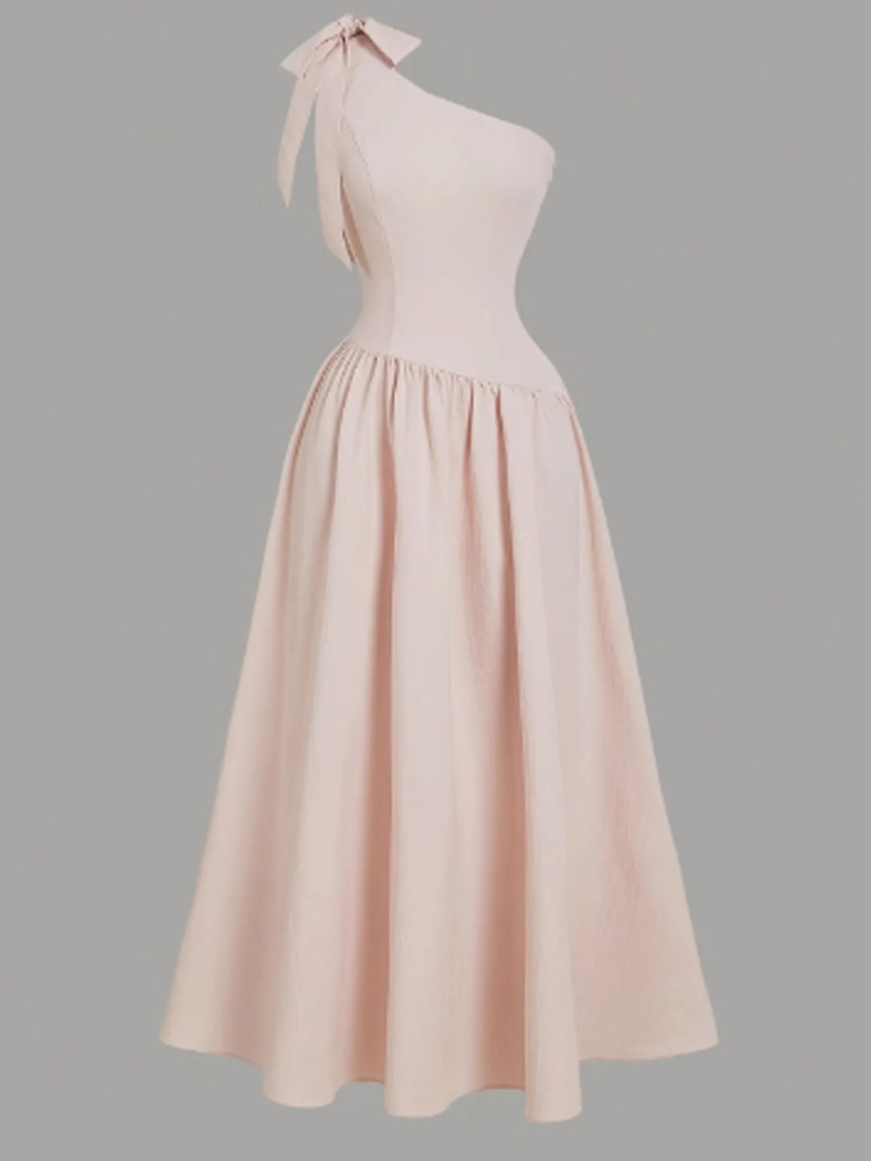 Asymmetric Bow Detail Dress