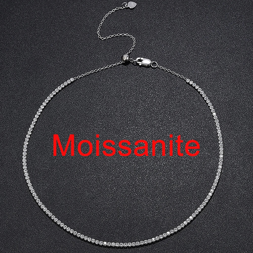 Diamond-Look Tennis Necklace