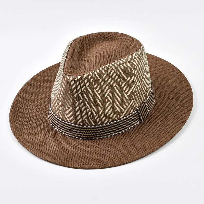 Summer Straw Hat Outdoor Panama Man Gentleman Holiday Sun Hat