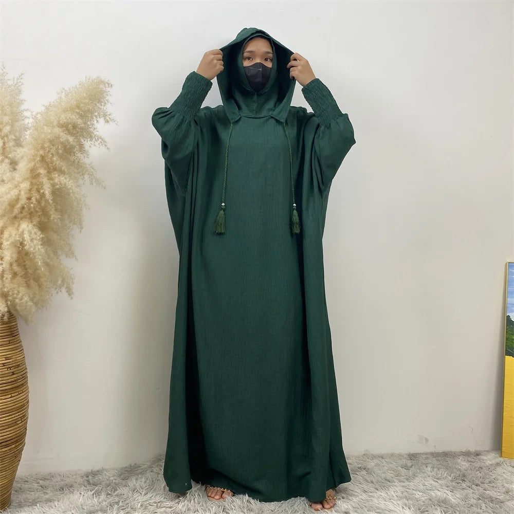 Women's Solid Color Jalabiya Dress