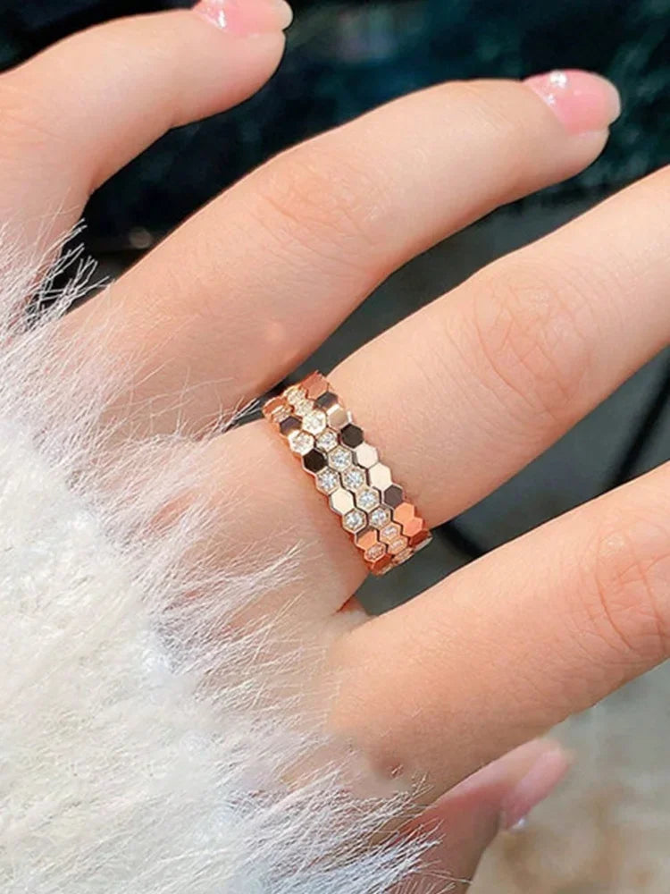 Sterling Silver Zircon Ring Set