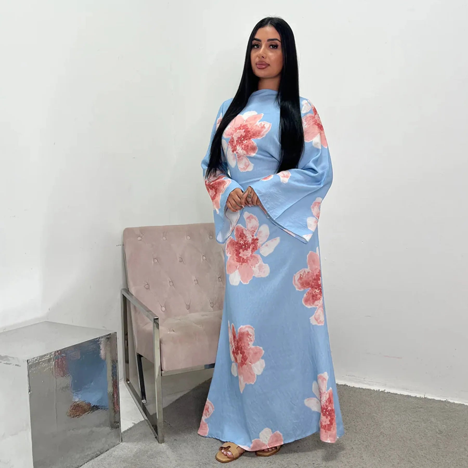 Elegant Bell Sleeve Islamic Dress
